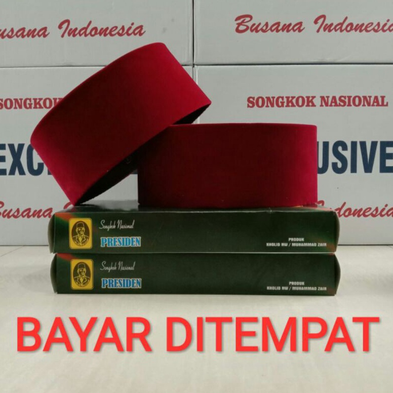 PROMO ALE Peci Songkok KopiahMerk Presiden Murah Berkualitas  Peci Merah Betawi  Peci Pria COD