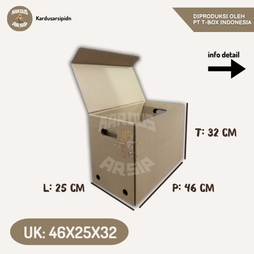 

Kardus Arsip / Dus packing (UK 46x25x32 cm) Box File / Kotak dokumen