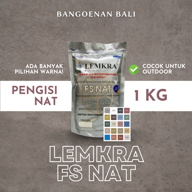 Pengisi Nat LEMKRA FS Nat Semua Warna 1 Kg