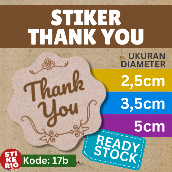 

Stiker Thank You | Stiker Label Terima Kasih | uk. 2,5cm 3,5cm 5cm -17b