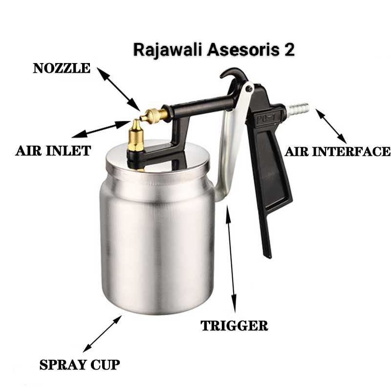 Semprotan Cat Paint Spray Gun 2.0mm Nozzle 500ml
