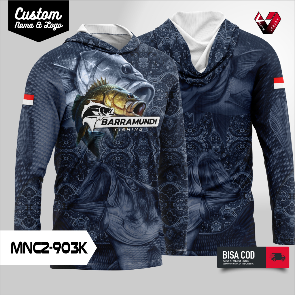 Baju Jersey Mancing / Kaos Fishing / Baju Fishing Mania / Mancing Club FullPrint GRATIS NAMA & LOGO.