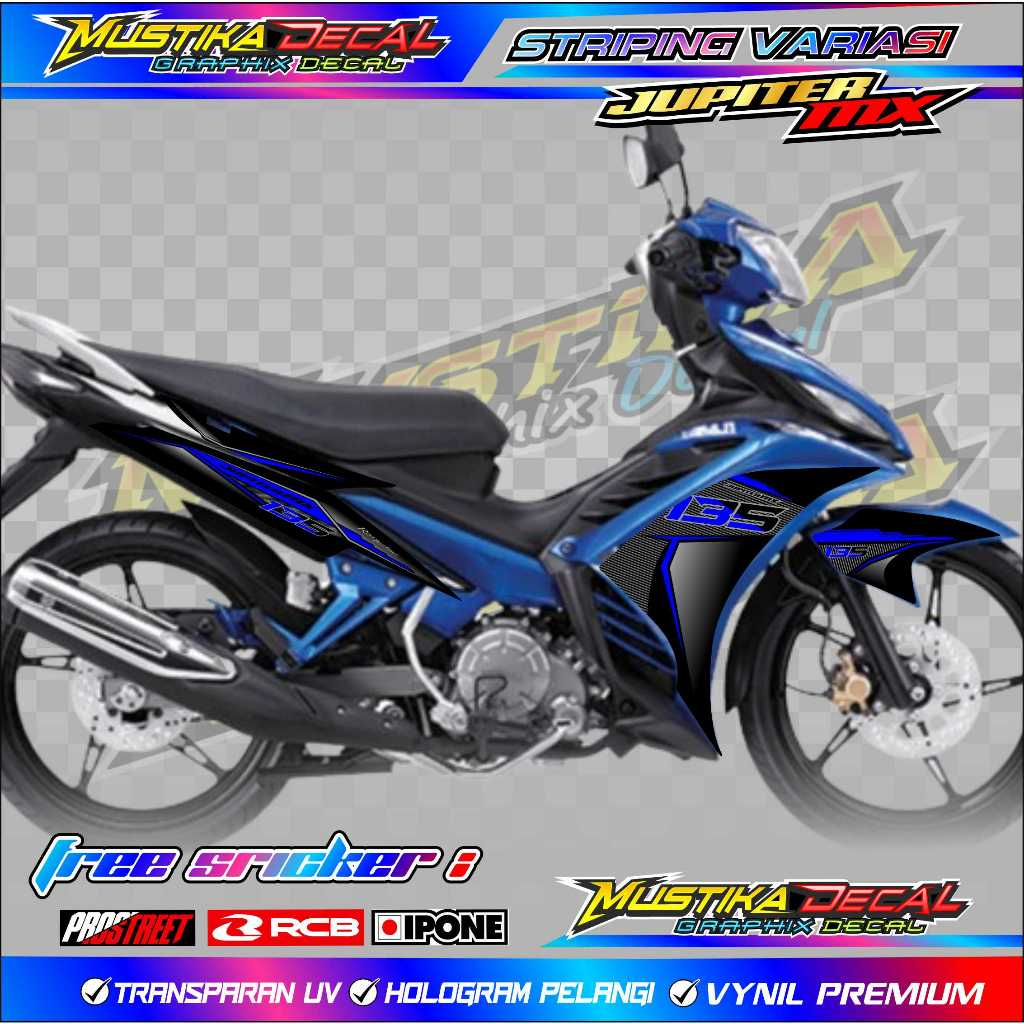 STRIPING VARIASI MOTOR YAMAHA JUPITER MX 135 NEW / STICKER LIST YAMAHA JUPITER MX 135