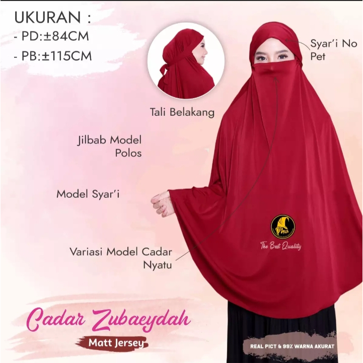 Hijab Instant Cadar Jumbo / Hijab Kekinian Niqob Cadar Jumbo/ Jilbab Jumbo