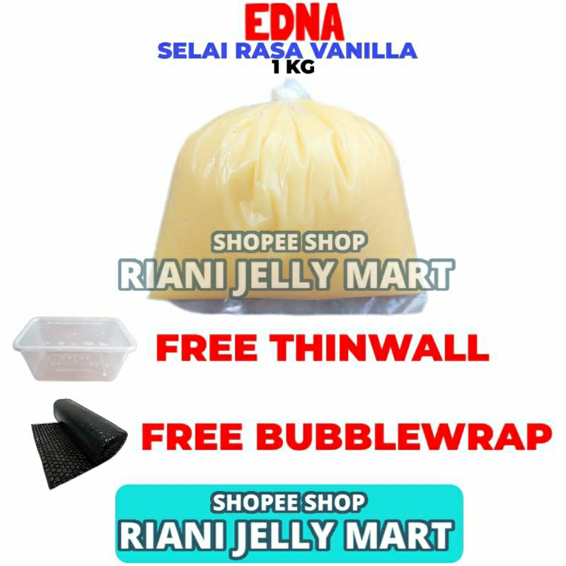 

Selai Rasa Vanilla Premium Edna 1 KG Repack