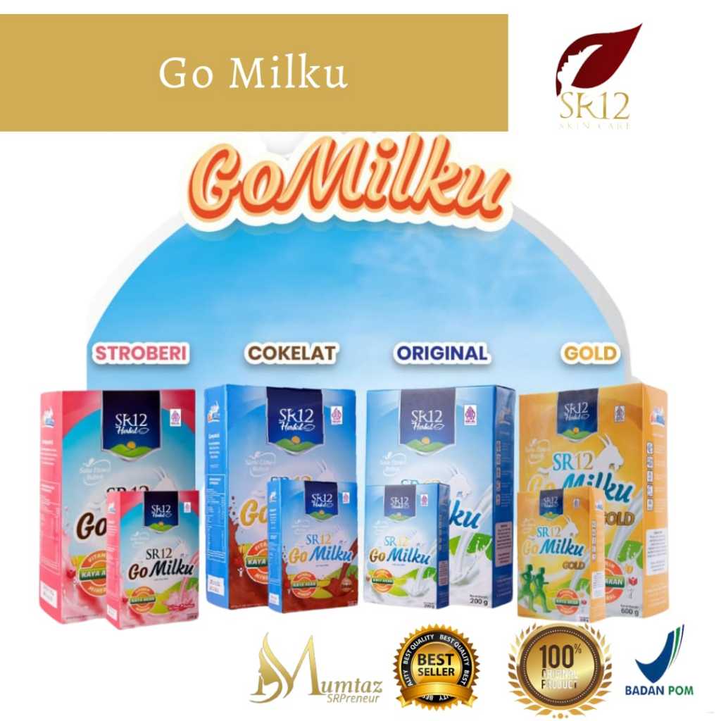 

SR12 GO MILKU ORIGINAL VANILA COKLAT CHOCOLATE STROBERI STRAWBERRY GOLD SACHET PACK SUSU KAMBING ETAWA PREMIUM BPOM HERBAL HALAL GOAT MILK PREMIUM SUSU BUBUK SUSU UHT TERLARIS TERMURAH BESTSELLER MUMTAZSRPRENEUR BANJARMASIN KALIMANTAN SELATAN