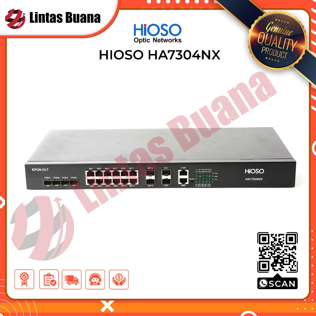 OLT EPON HIOSO HA7304NX 4PON UPLINK 10G