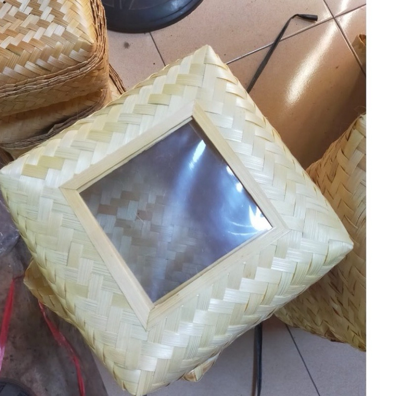 Sepasang Besek Mika 25x25 dan 22x22 Blicing Anti Jamur