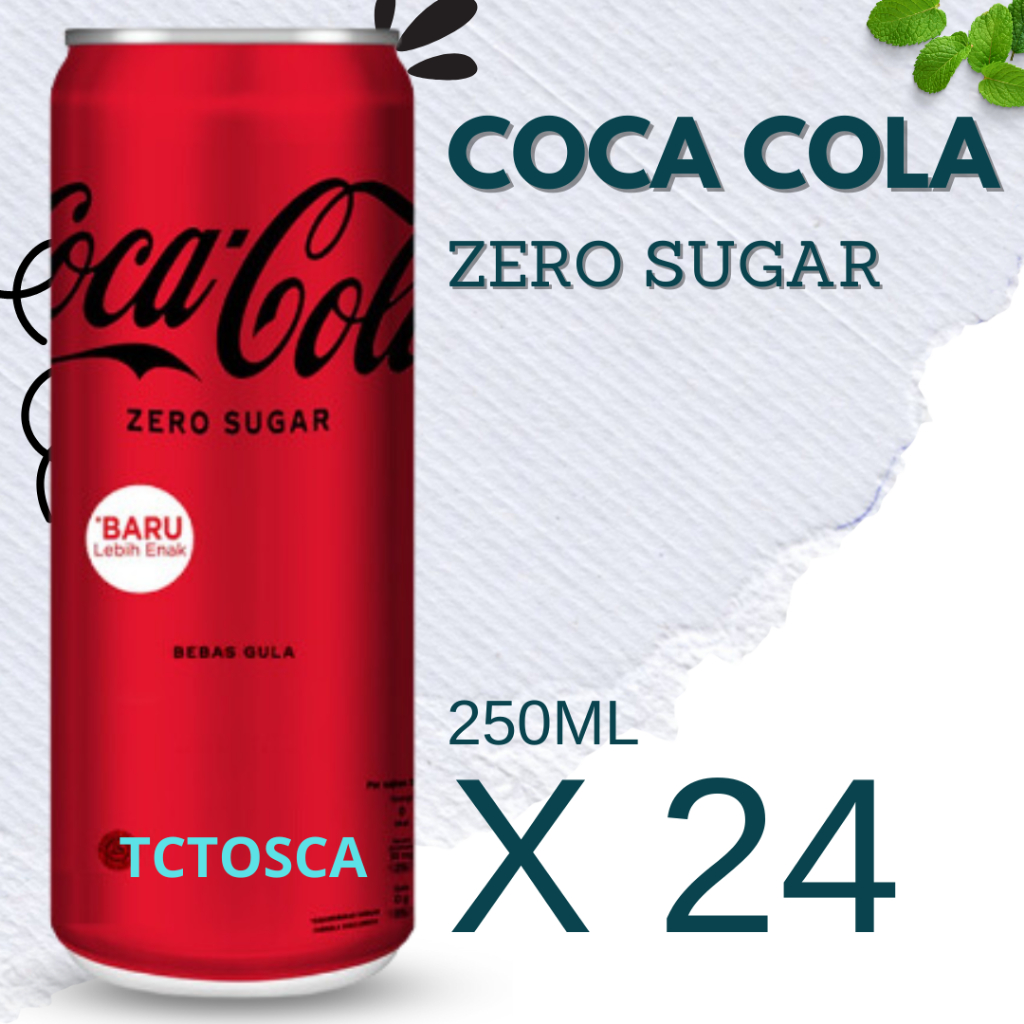 

Coca Cola ZERO Kaleng | Coca Cola ZERO CAN 250ML1 Karton ISI 24 Pcs