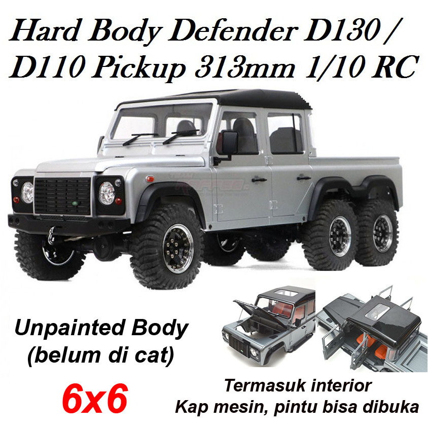 JG HOBBIES Defender D130 1/10 6X6 D110 6wd PICKUP HARD BODY RC Car