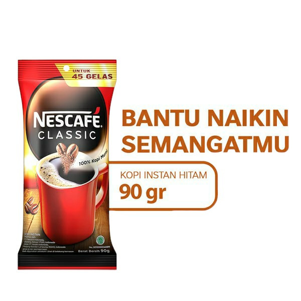 

NESCAFE CLASSIC Kopi Instan Bubuk Kopi Hitam 100% Kopi Murni Kemasan Besar 90 GR