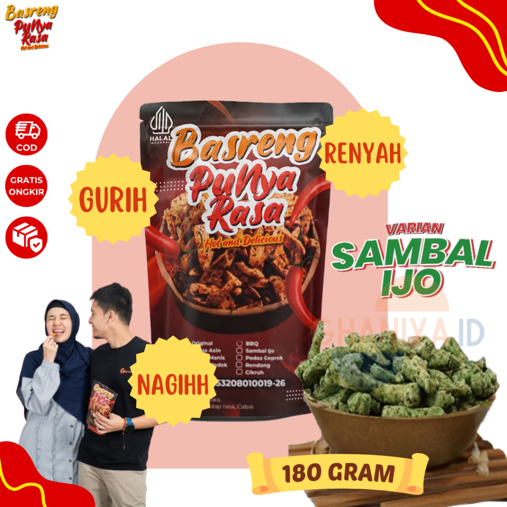 

Basreng Viral Sambal Ijo Pedas Cabai Ijo Bakso Ikan Basreng Punya Rasa Halal dan Enak