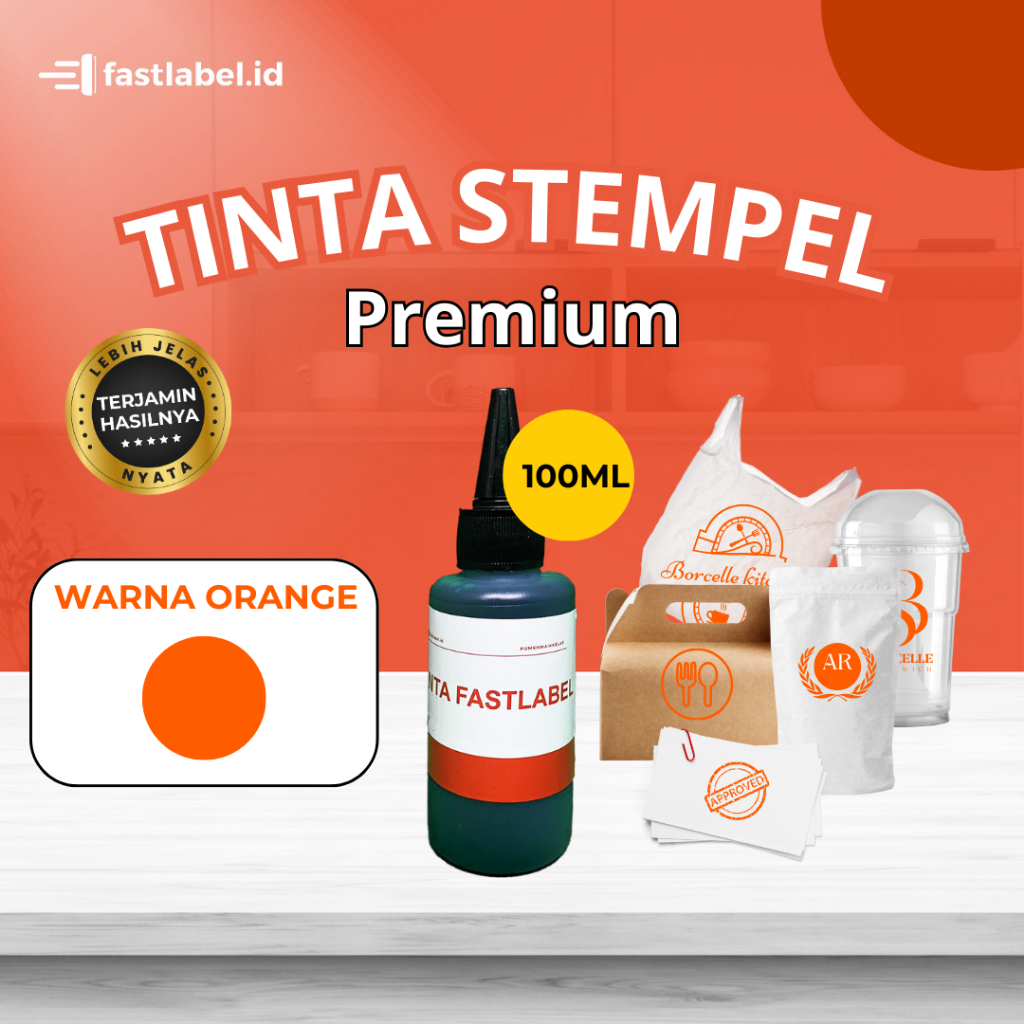 

FASTLABEL TINTA STEMPEL ORANGE FLASH 100ML | TINTA STEMPEL ORANGE PERMANEN 100ML | TINTA STEMPEL ORANGE PLASTIK CUP 100ML | TINTA STEMPEL ORANGE KARDUS TINTA STEMPEL KERTAS 100ML