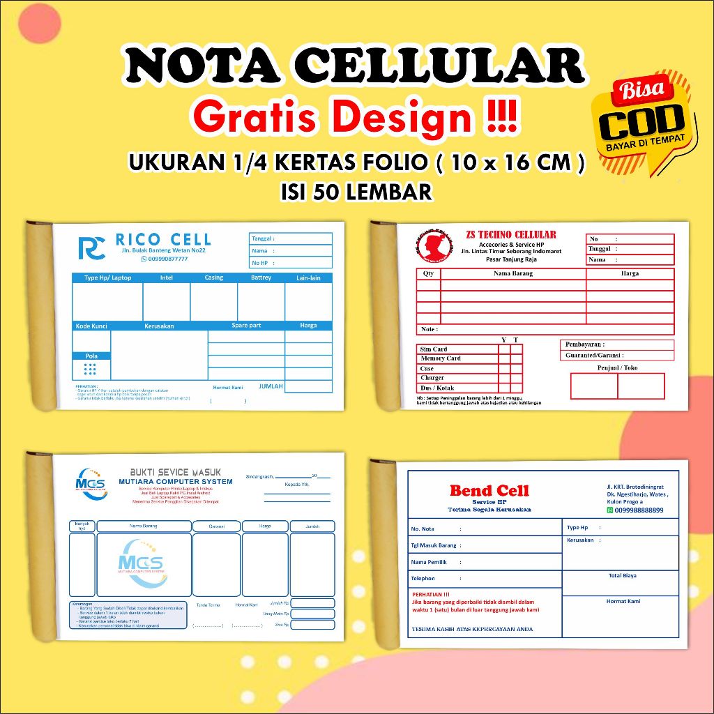 

NOTA COSTUM CELLULAR FREE DESIGN / NOTA KONTER