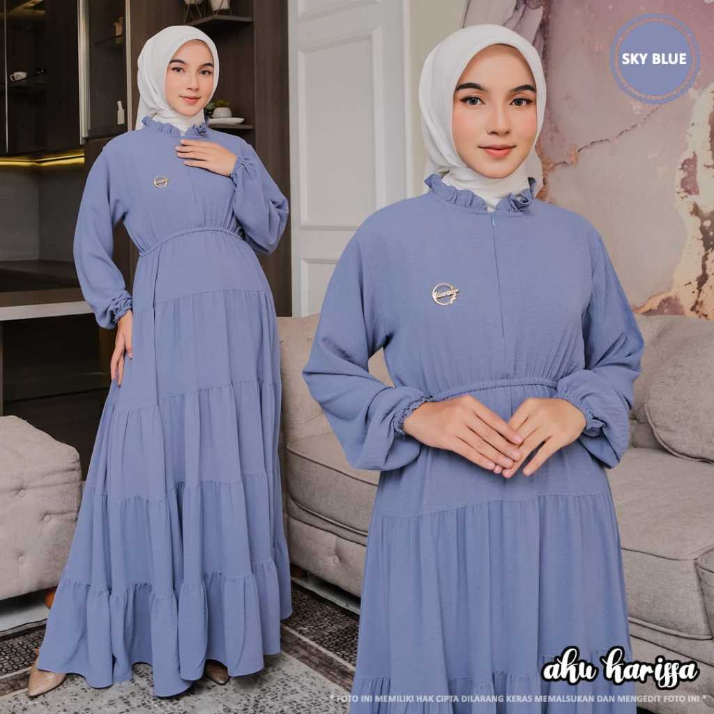 Gamis NOVITA NERISSA DAFIYAH ANZALA HAWA AKU KARISSA ORI design cringkel kringkel Premium Dress