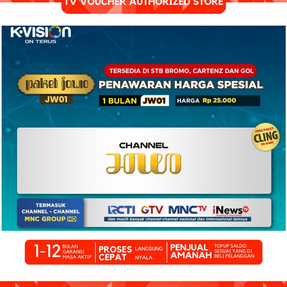 Promo Jowo Paket Kvision Paket Jowo JW1 k Produk Premium