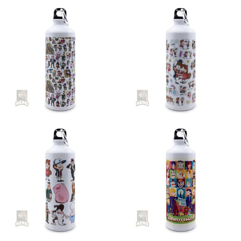 Botol Sport Gravity Vall Dipper pines Wadles Mabel Pines Patern Collage