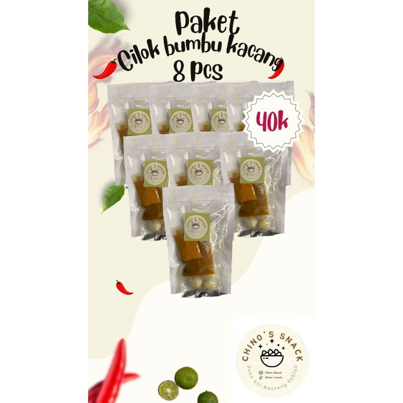 

paket Cilok bumbu kacang extra pedas