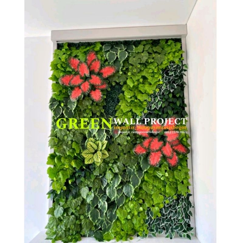 pembuatan vertical garden sintetis pembuatan vertical garden artificial tanaman palsu