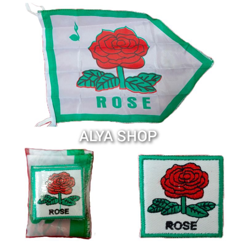 BET REGU ROSE | Bet Tanda Regu Bunga | Tanda Regu Bordir Gambar Bunga | Badge Pramuka