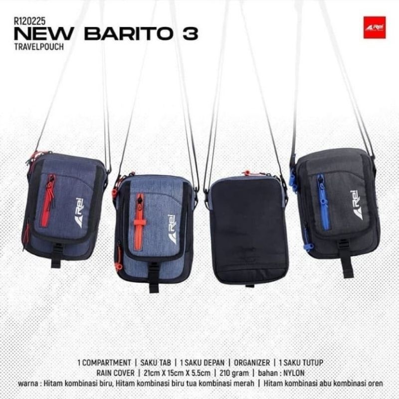 TAS SELEMPANG SLEMPANG AREI REI NEW BARITO 3 | TRAVEL POUCH PRIA WANITA ORIGINAL ORI