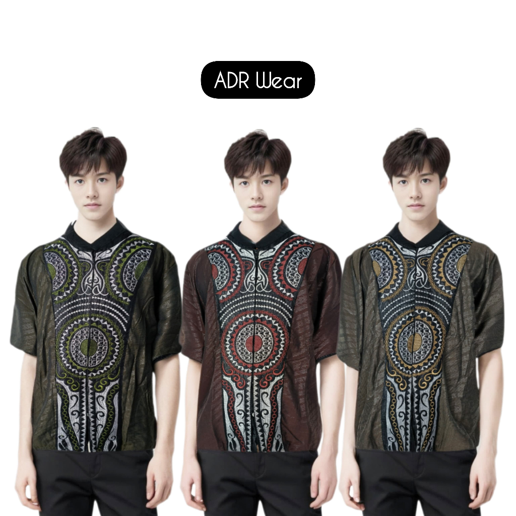 Baju Koko Lengan Pendek Pria Dewasa - Fashion Baju Koko Pria Full Bordir - Baju Koko Fashion Muslim 