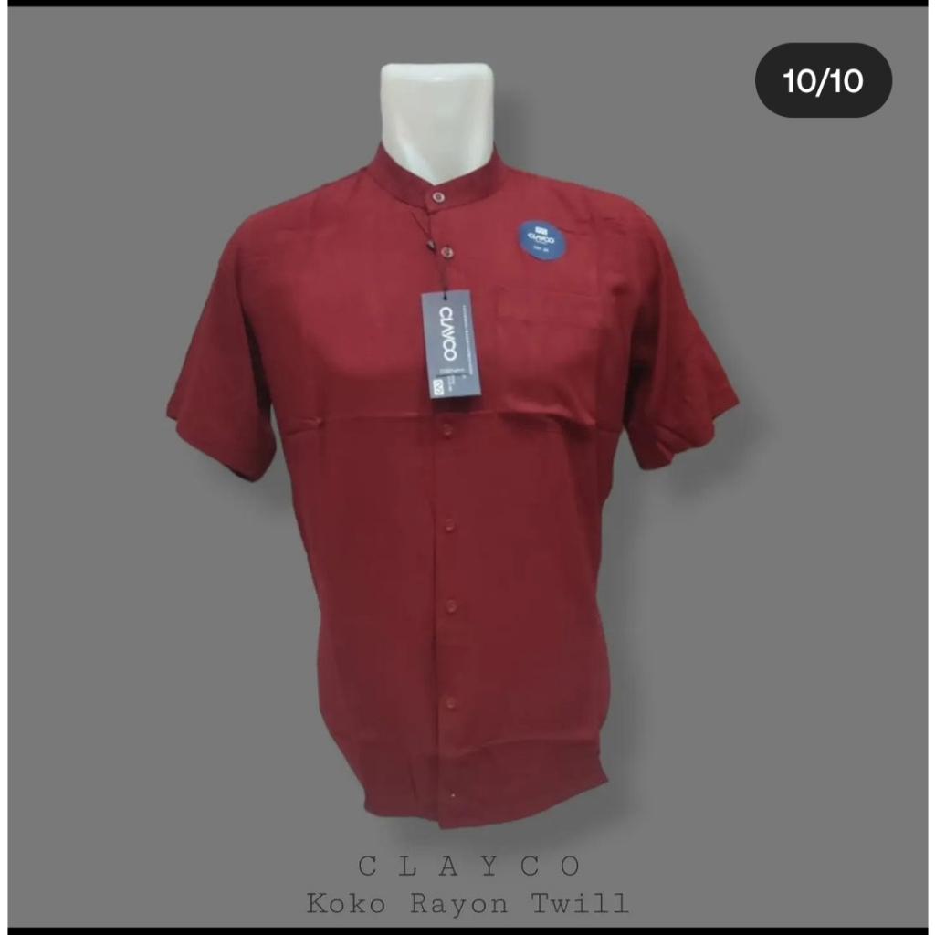 Baju Koko Pria Tangan pendek_Koko merah marun_koko pria