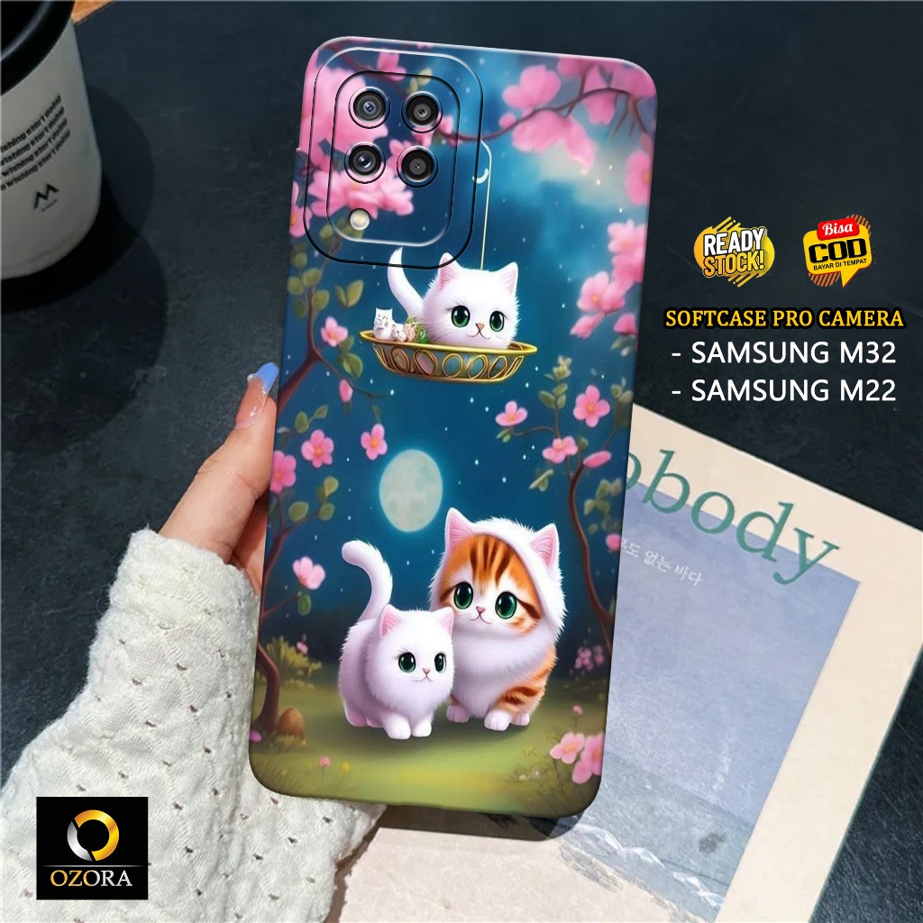 OZORA - Case SAMSUNG M32 / M22 Terbaru Fashion Case KUCING Casing SAMSUNG M32 / M22 Aksesoris Handph