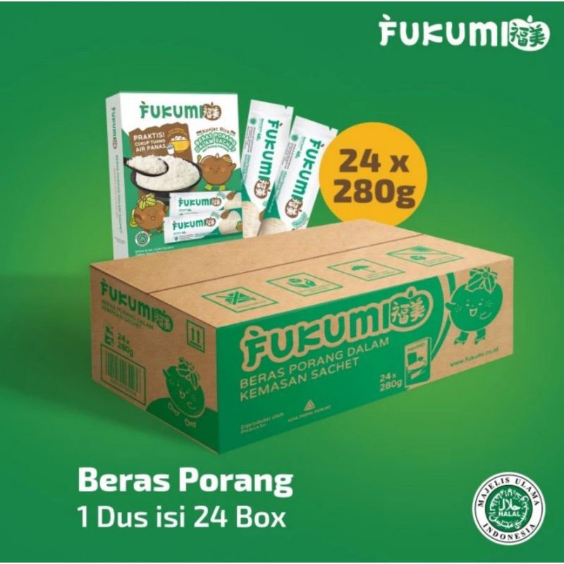 

Fukumi Box 1 DUS isi 24 box @7 sachet Beras Porang