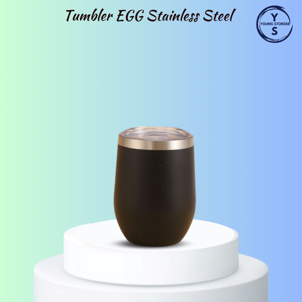 Tumbler Gelas Cangkir Mug Kopi Stainless Steel Double Wall Anti Panas / Mug Telur / Mug Egg Tumbler 