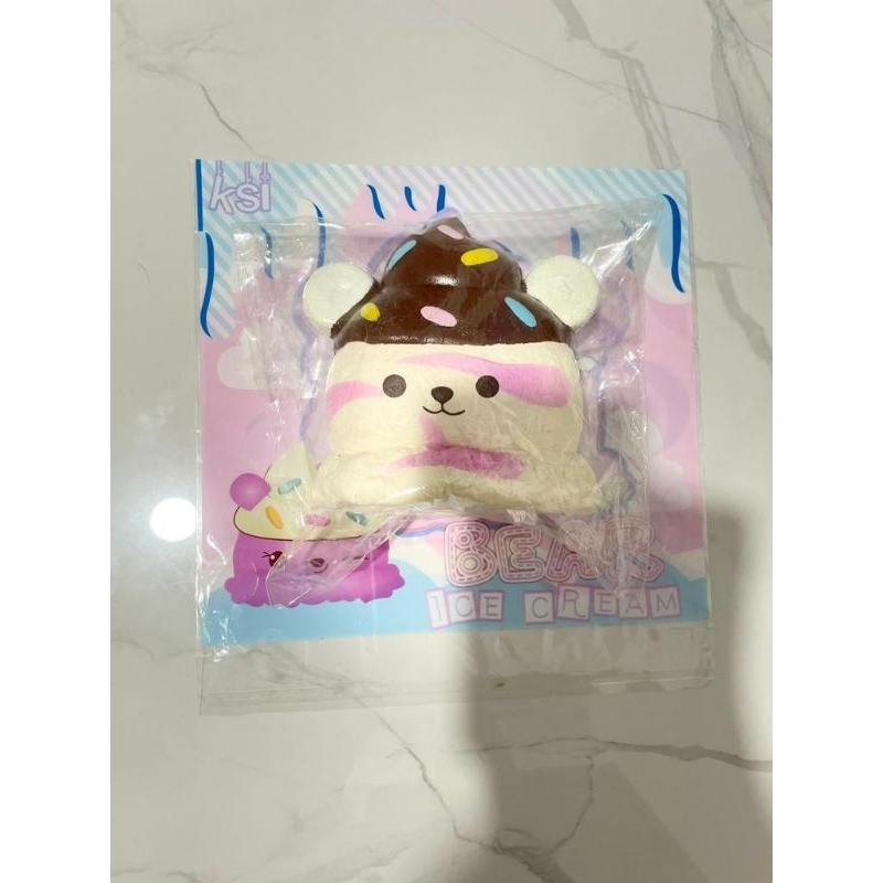 squishy preloved licenced ksi bear ice cream