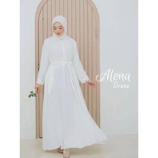 ALENA MAXI DRESS BUSUI FRIENDLY BAJU GAMIS WANITA TERBARU BAHAN CRINKLE AIRFLOW MODEL ELEGAN SIZE JU