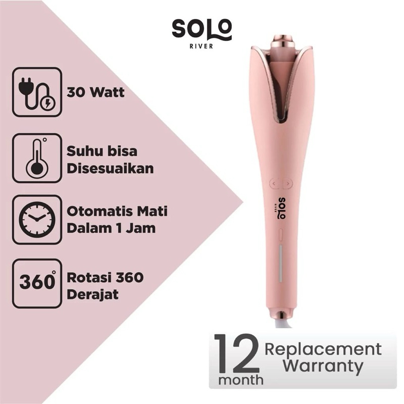 SOLO RIVER Newstyle Catokan Rambut Otomatis Pengeriting Rambut Curly Pengeriting Hair Curler 30 Watt