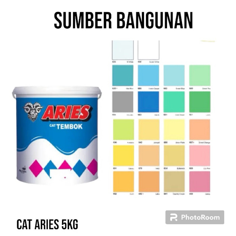 CAT TEMBOK ARIES 5KG / CAT AIR MERK ARIES 5KG / CAT DINDING ARIES 5KG