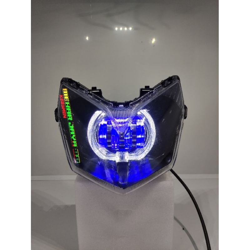 LAMPU UTAMA LED SUPRA X 125 BATMAN BILED 4 LENSA PROJIE