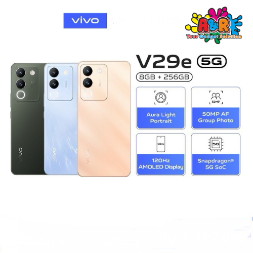 Vivo V29E 5G 8/256GB NFC 44W FastCharge Snapdragon 695 Prosesor Garansi Resmi