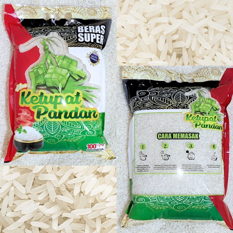 

Beras pandan wangi kemasan isi bersih 5Liter beras putih bersih