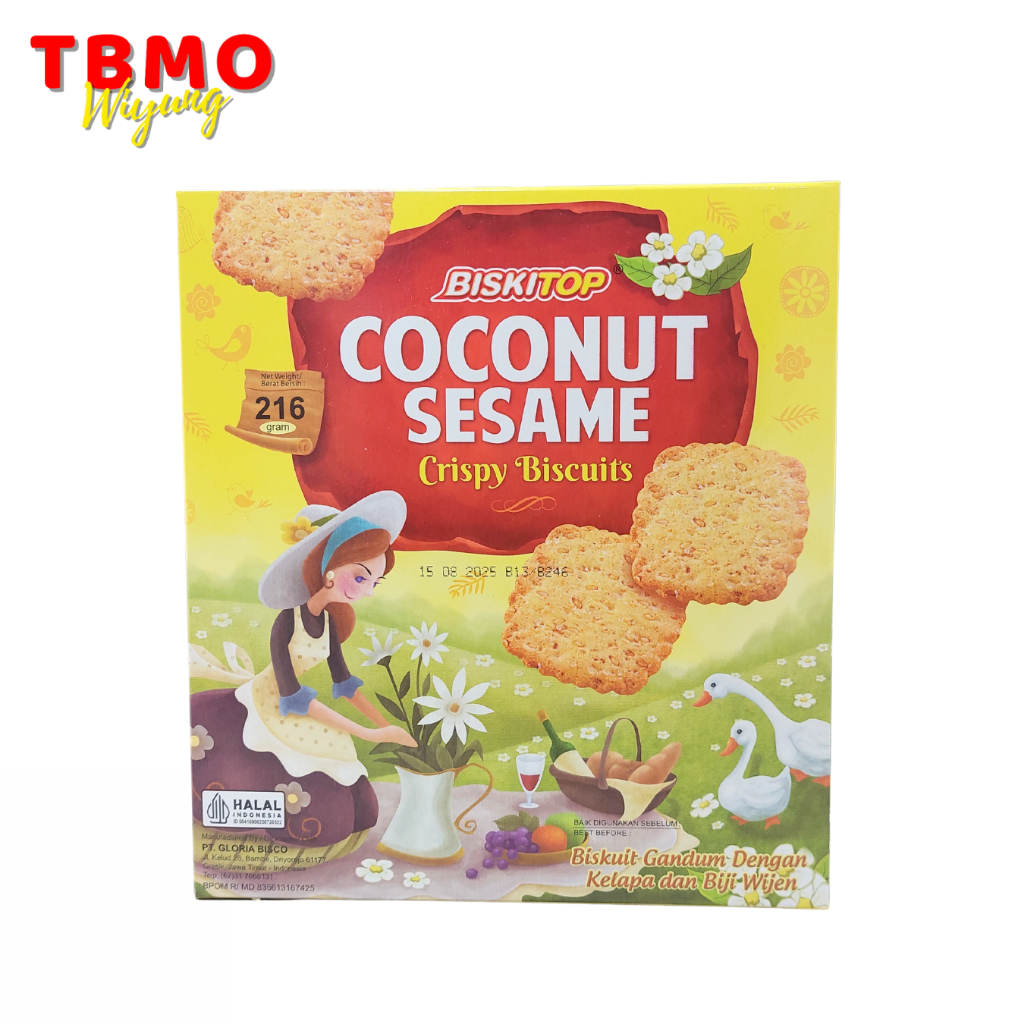 

Biskitop Coconut Sesame Crispy Biscuits / Jajan Lebaran 216gr
