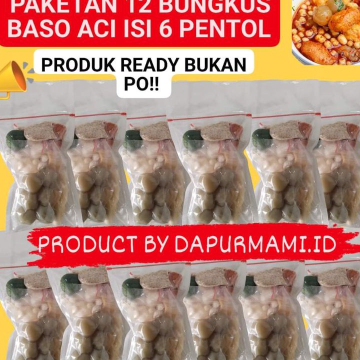 

PROMO MURAH BASO ACI 12 PCS 12 BUNGKUS BASO ACI MINI ISI 6 SUDAH DIVACUM