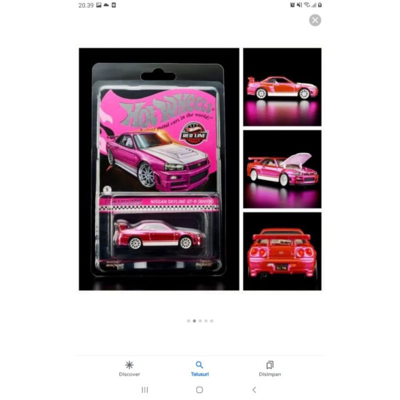 New Hotwheels Rlc Nissan Skyline Gt_R R34 Pink