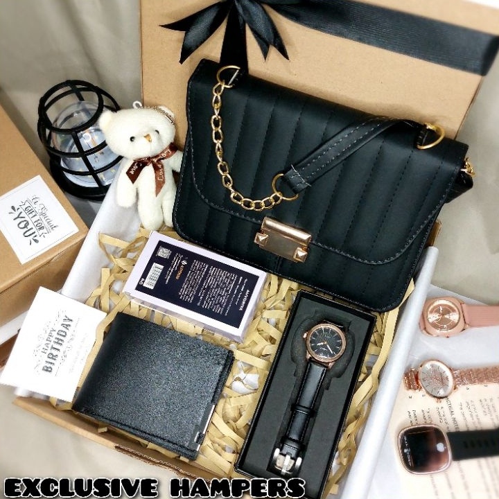 

COD Hampers Gift Box Cewek Wanita Exclusive Untuk Kado Hadiah Isi Jam Tangan Tas Dompet Dll