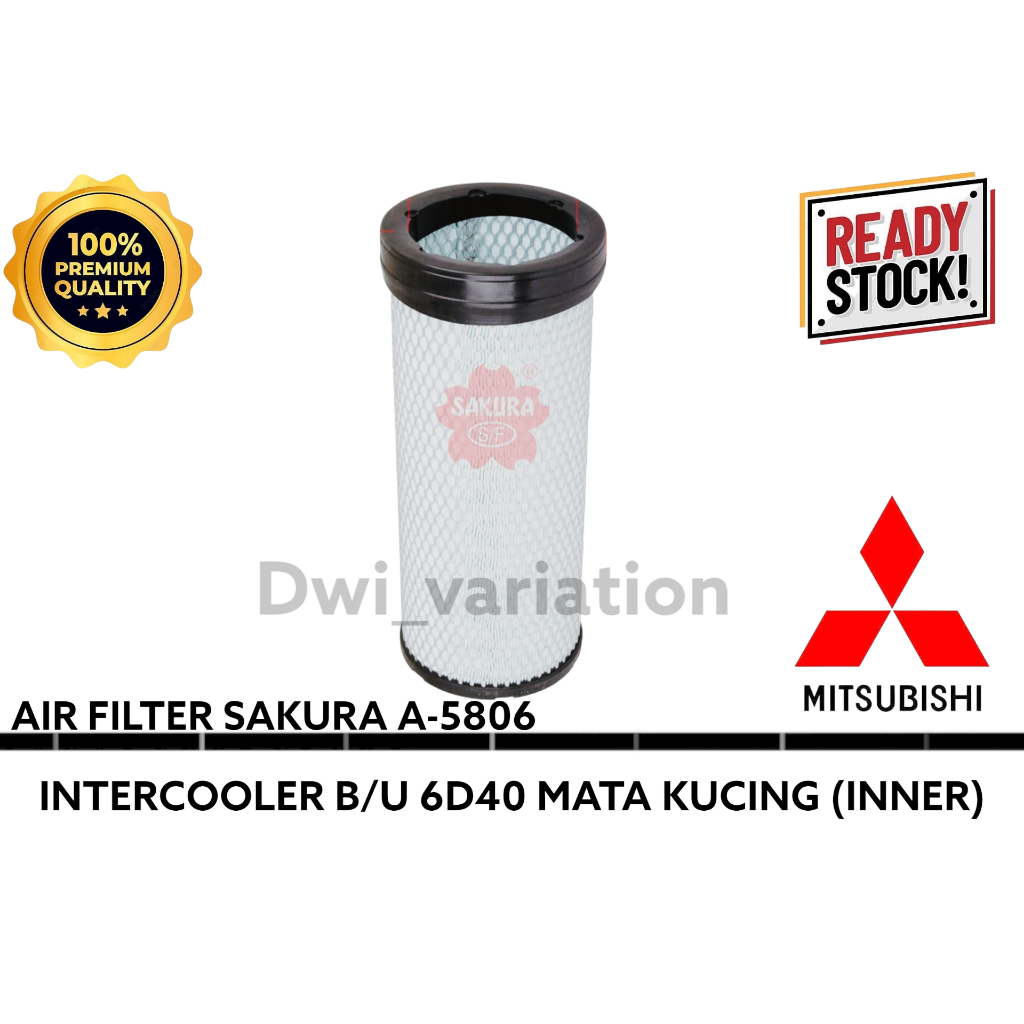 FILTER UDARA INTERCOOLER B/U 6D40 MATA KUCING (INNER) ORIGINAL PRODUUK SAKURA A-5806