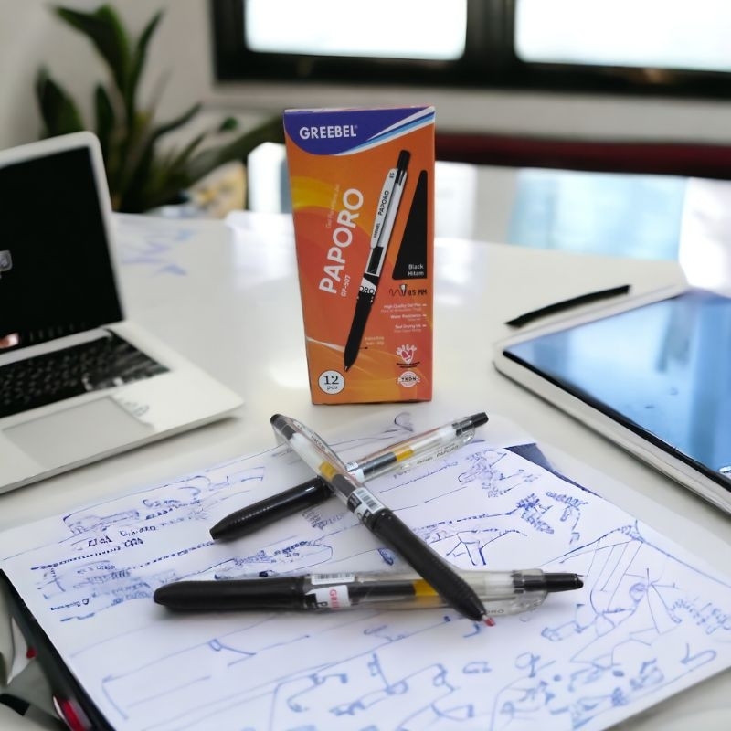 

GREEBEL GEL PEN GP-507 PAPORO 0.5/gel pen Original harga per 1pcs