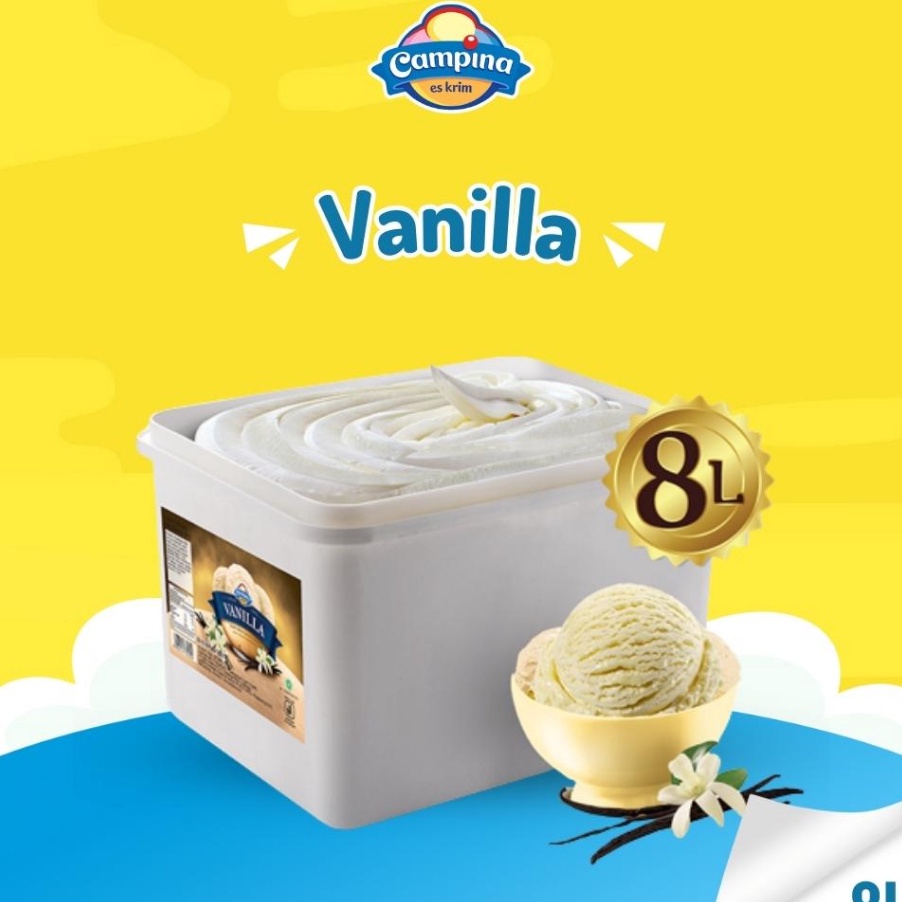 

Terlaku Ice Cream Campina 8 Liter Vanilla Es Krim