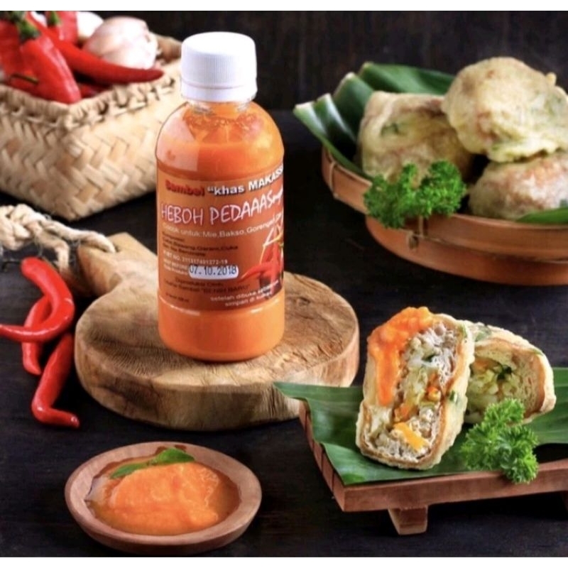 

sambel heboh makasar heboh pedas 220ml / sambal kuning /sambel makasar