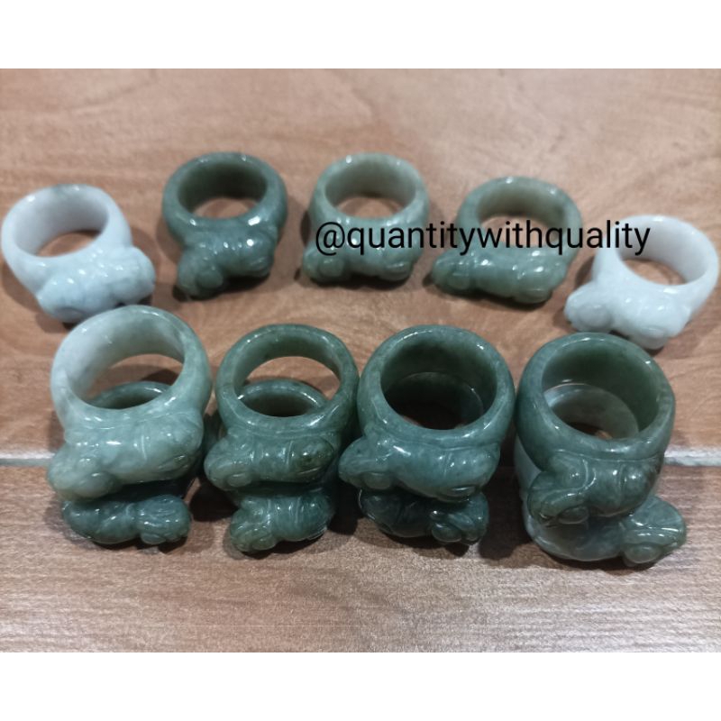 Cincin Pixiu Giok Burma Premium jadeite jade type a batu alam birma