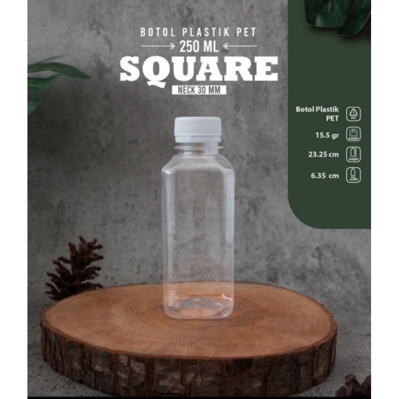 Botol 250ml Square Botol 250ml Kotak Botol Plastik 250ml Kotak Botol 250ml Kotak Neck 30