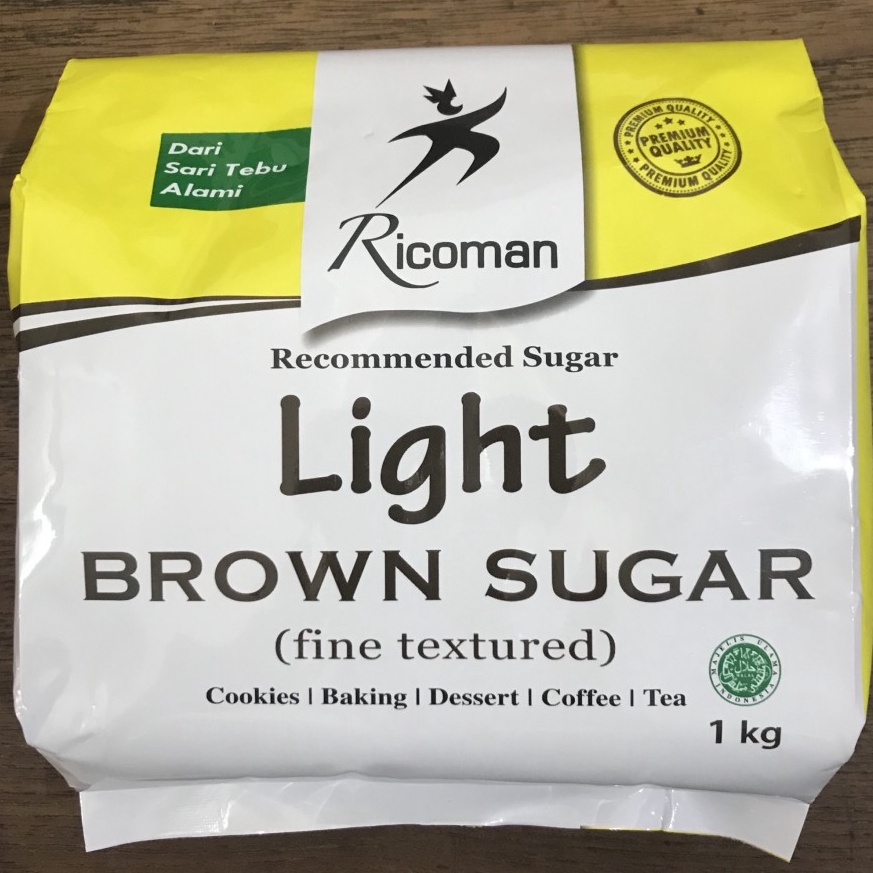 

GROSIR Light Brown Sugar Sugar Ricoman 1kg