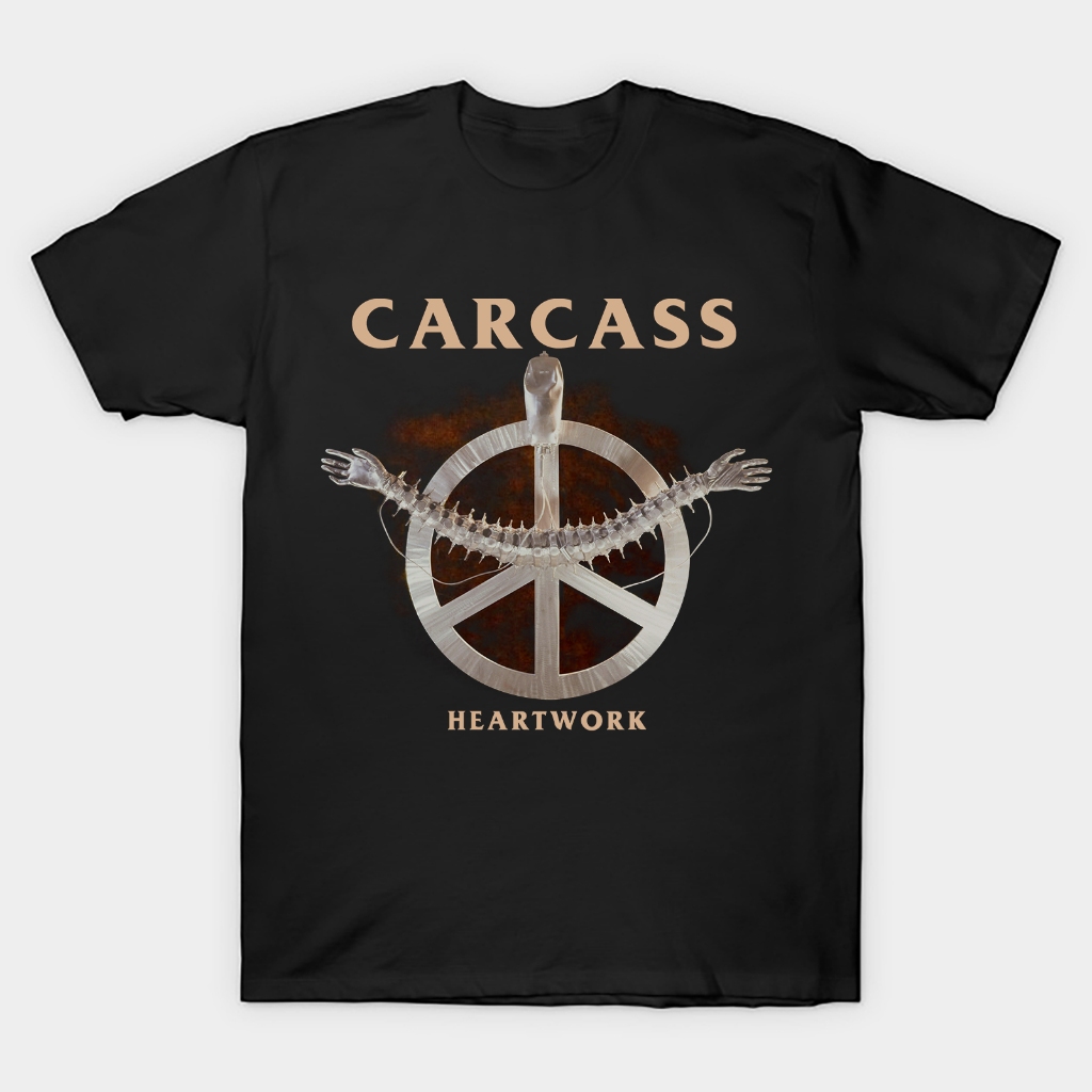Kaos T shirt musik band metal carcass heartwork