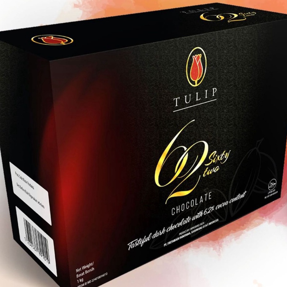 

55 COD Tulip Dark Chocolate Couverture 62 1 Kg Coklat Coin Kancing Dark Gosend Grab Only